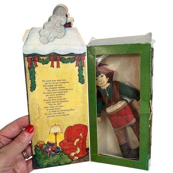 Vintage The Little Drummer Boy Hallmark Canvas Doll Toy Original Packaging - Picture 1 of 11